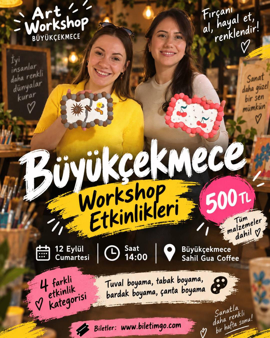12 Eylül Cumartesi Büyükçekmece Workshop Etkinlikleri