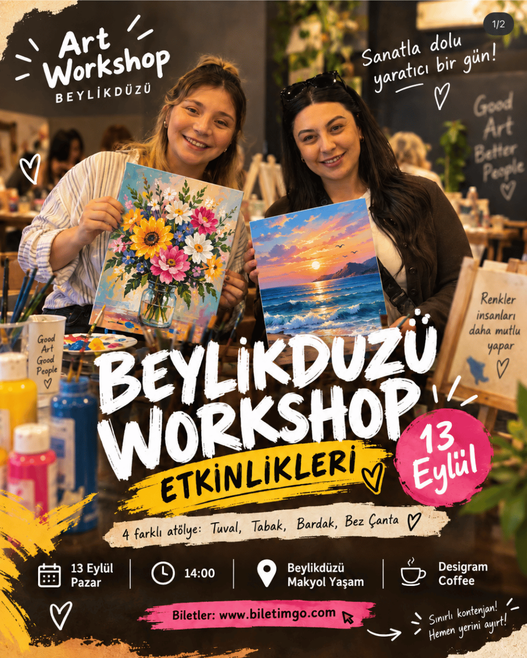 13 Eylül Pazar Beylikdüzü Workshop Etkinlikleri
