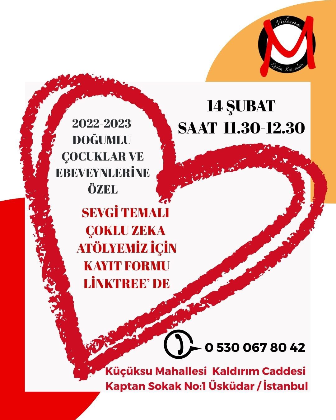 14 ŞUBAT'A ÖZEL SEVGİ TEMALI ÇOKLU ZEKA ATÖLYESİ