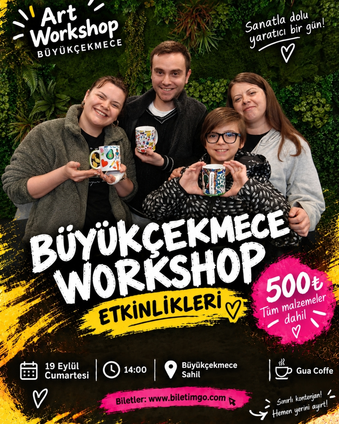 19 Eylül Cumartesi Büyükçekmece Workshop Etkinlikleri
