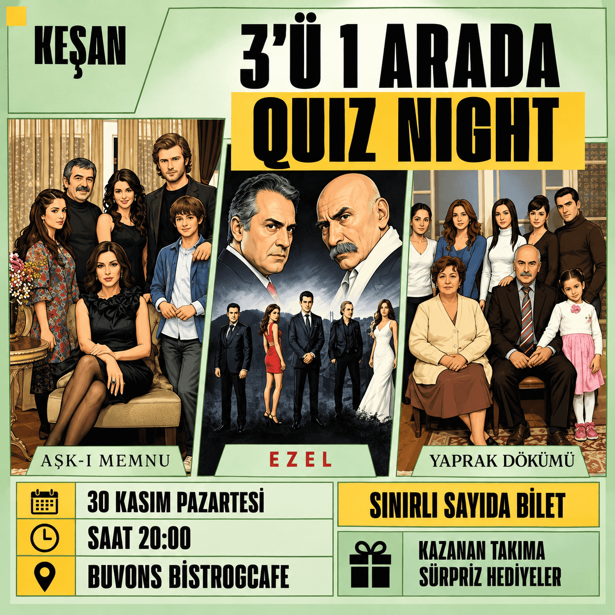 3'Ü 1 ARADA QUIZ NIGHT