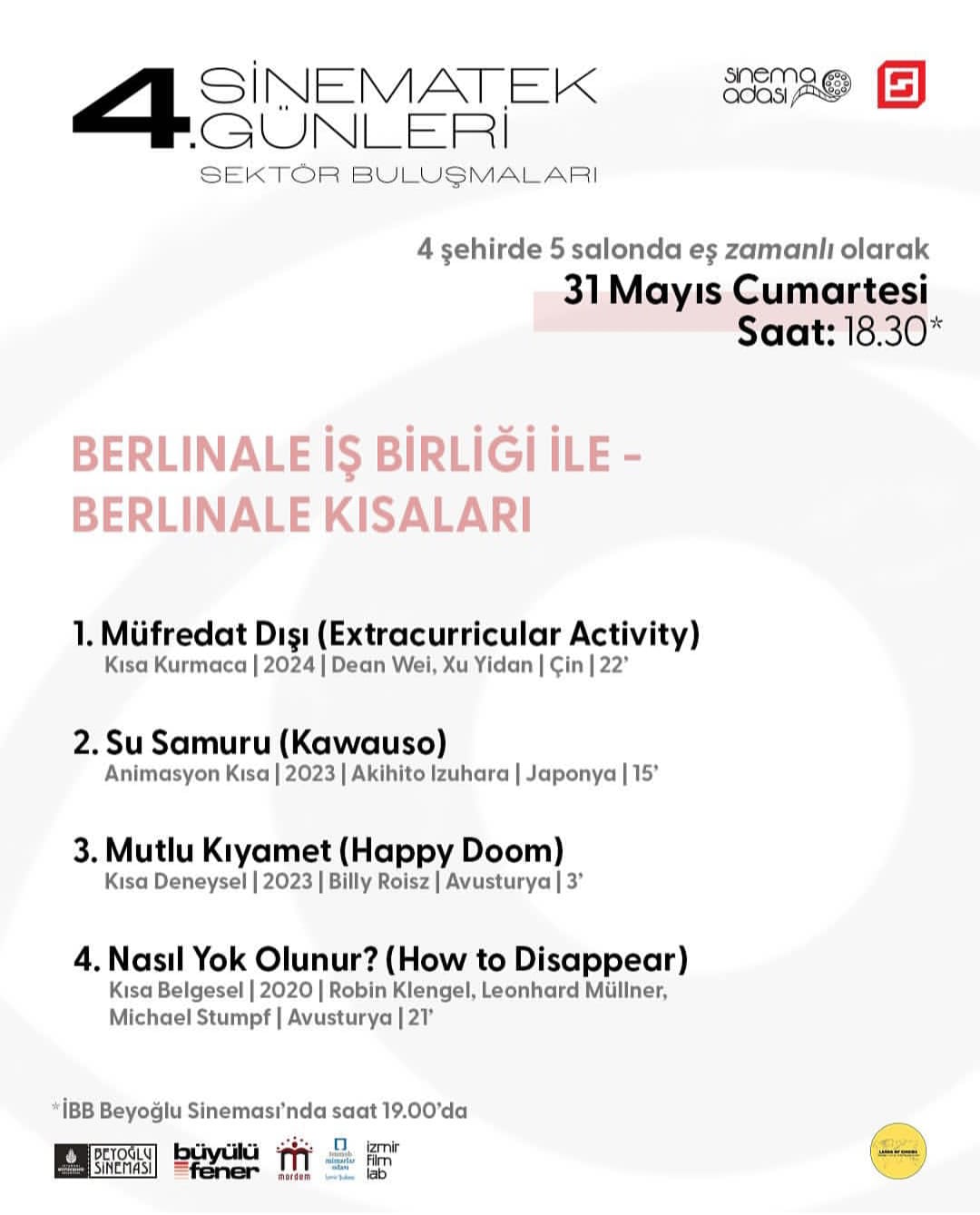 4. Sinematek Günleri: Berlinale Kısaları” Özel Seçkisi