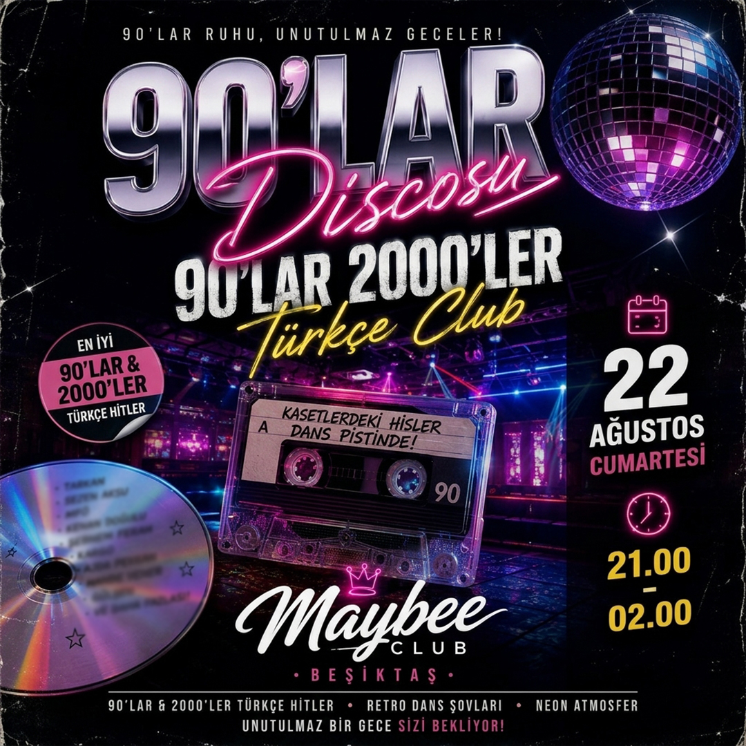 90’Lar Discosu 90’Lar 2000’Ler Türkçe Pop DJ Baran Performance