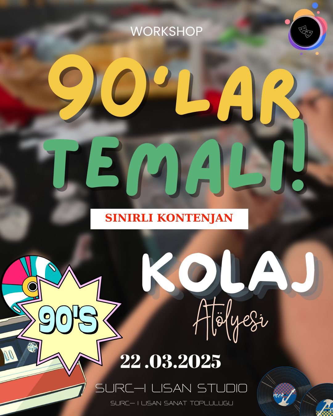 90'lar Temalı Kolaj Atolyesi
