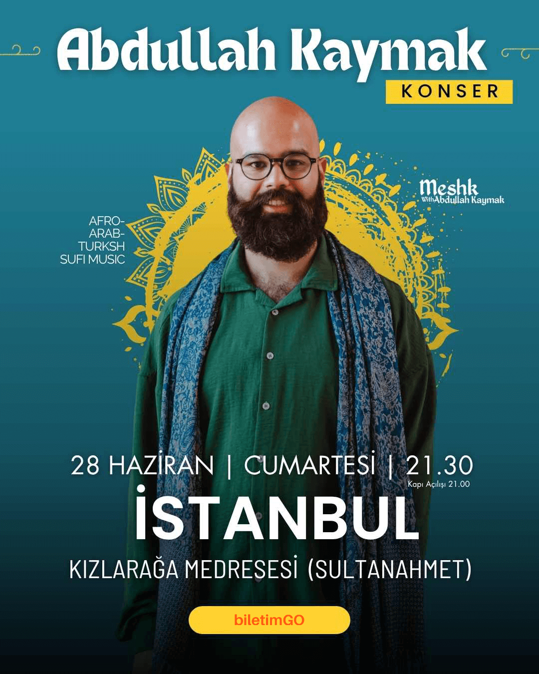 Abdullah Kaymak/Afro-Arab & Turkish Sufi Music Konseri - İstanbul