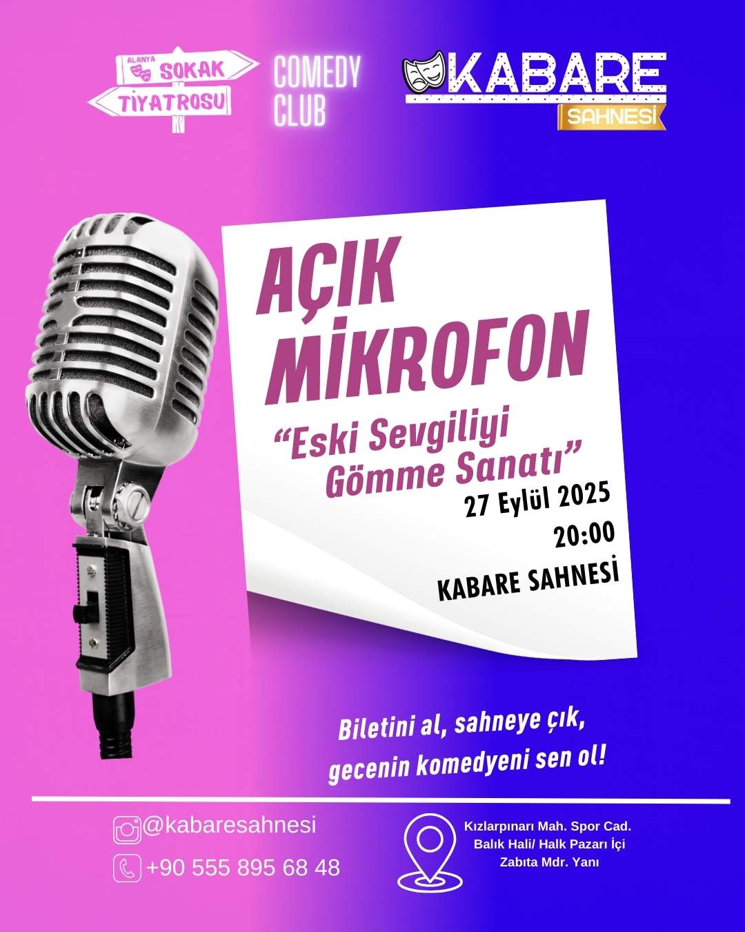 Açık Mikrofon Gecesi | Eski Sevgiliyi Gömme Sanatı| Alanya Kabare Sahnesi