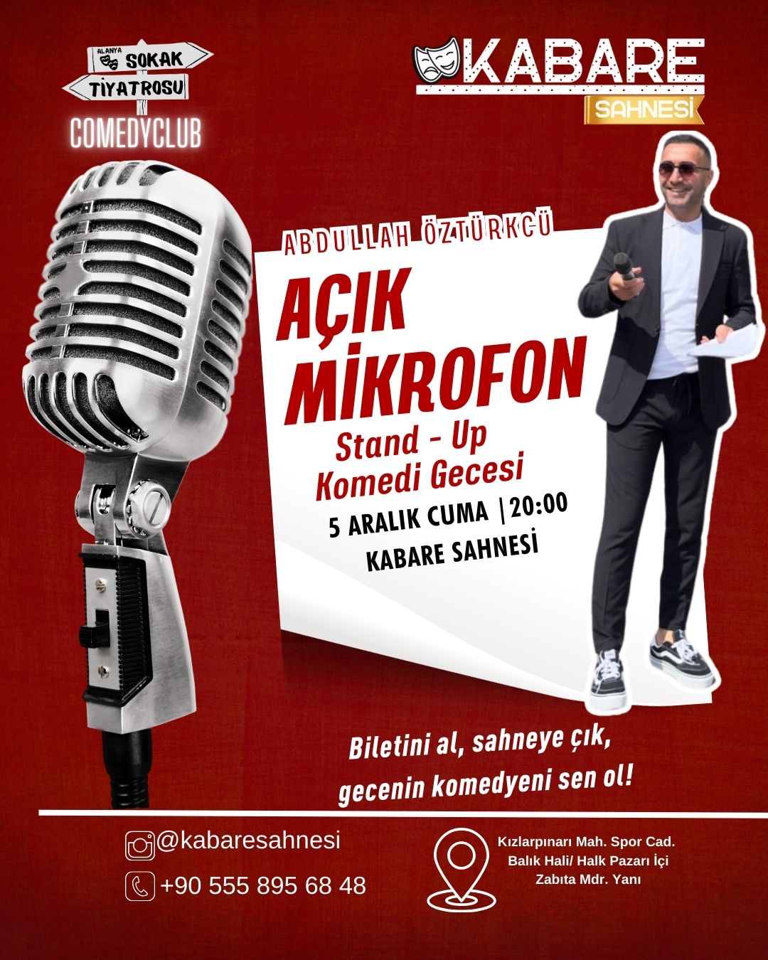Açık Mikrofon Stand-up | Alanya Kabare Sahnesi