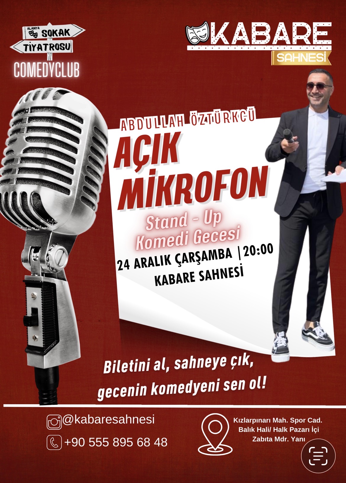 Açık Mikrofon Stand-up | Alanya Kabare Sahnesi