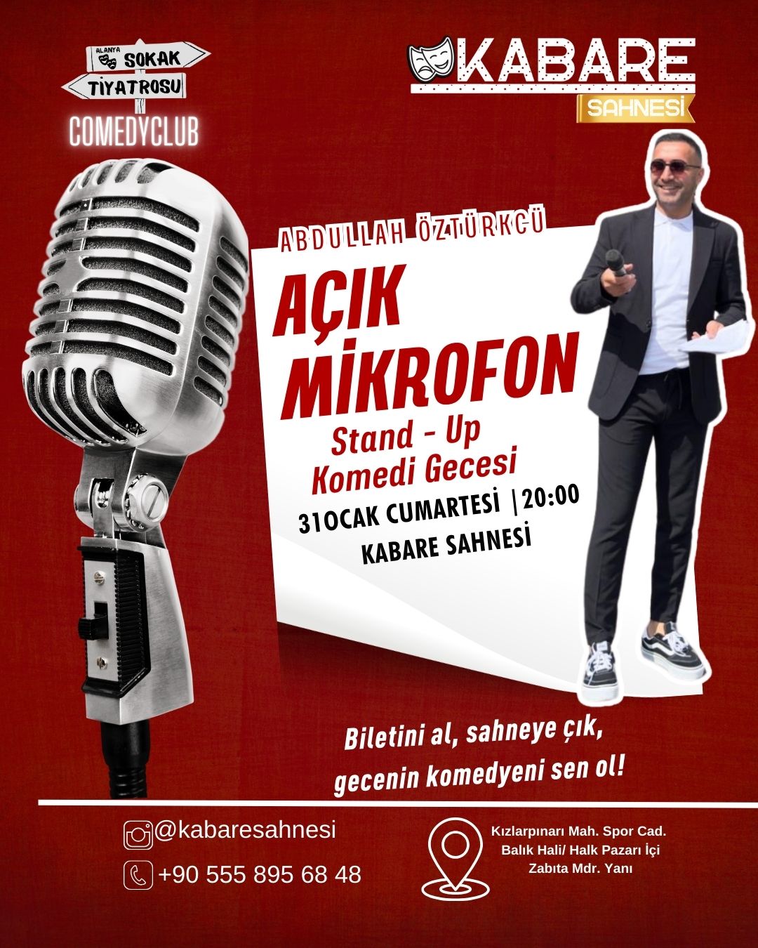 Açık Mikrofon Stand-up | Alanya Kabare Sahnesi