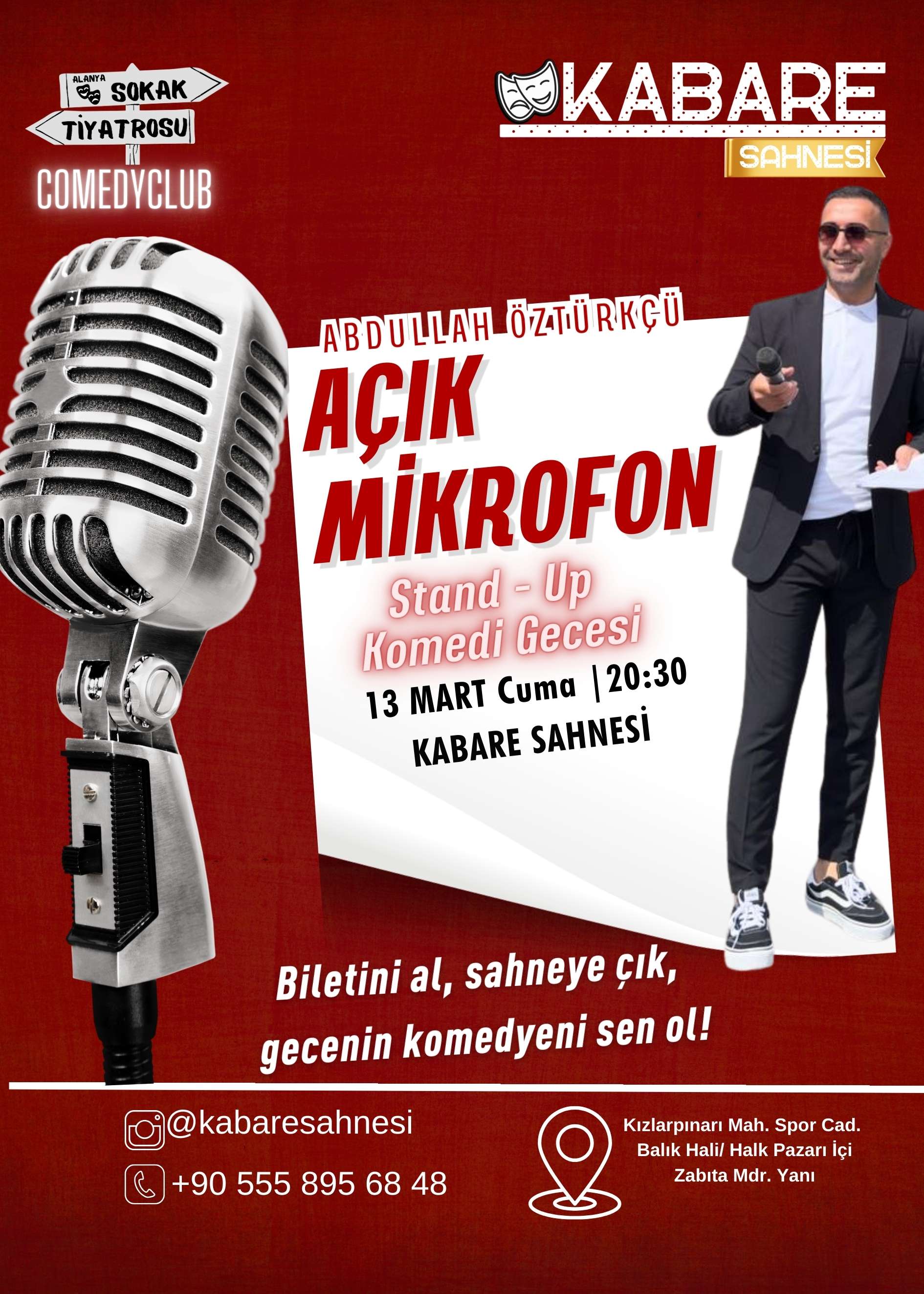 Açık Mikrofon Stand-up | Alanya Kabare Sahnesi