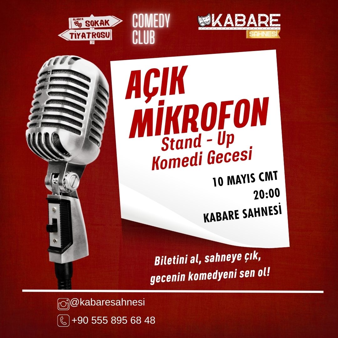 Açık Mikrofon Stand-Up Gecesi| Alanya