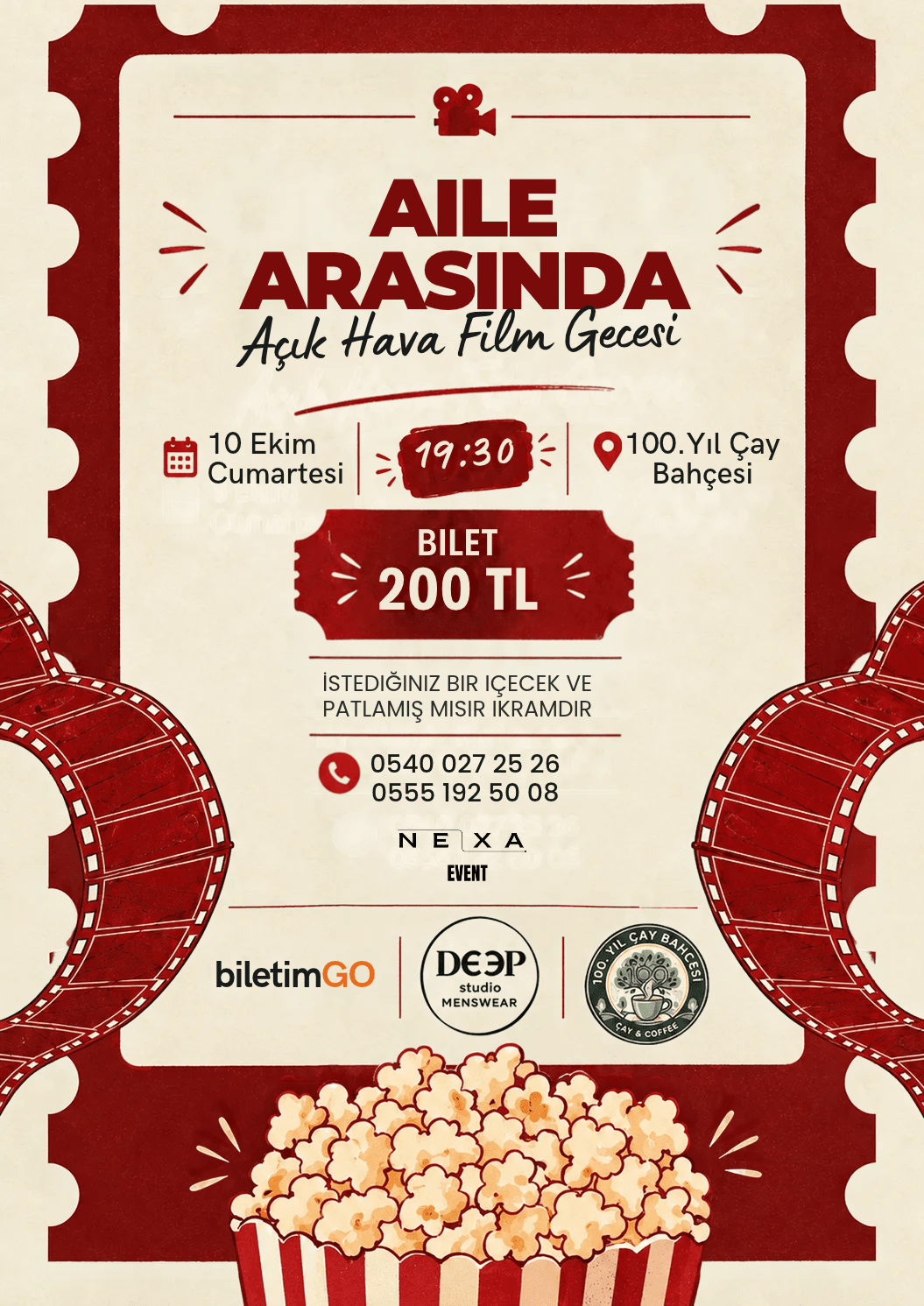 AİLE ARASINDA AÇIK HAVA SİNEMASI