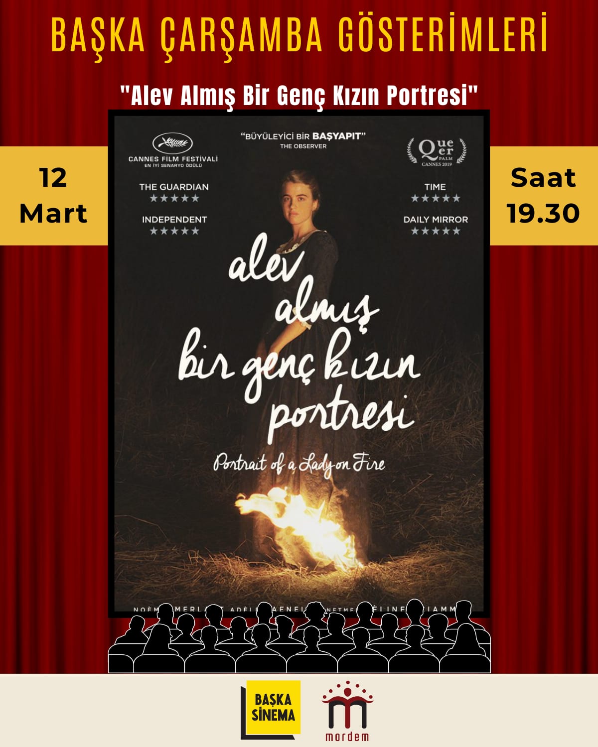 ''ALEV ALMIŞ BİR GENÇ KIZIN PORTRESİ'' Başka Çarşamba Gösterimi