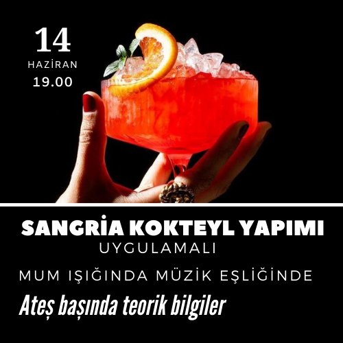 Ankara'da mum ışığında müzik eşliğinde sangria kokteyl workshop