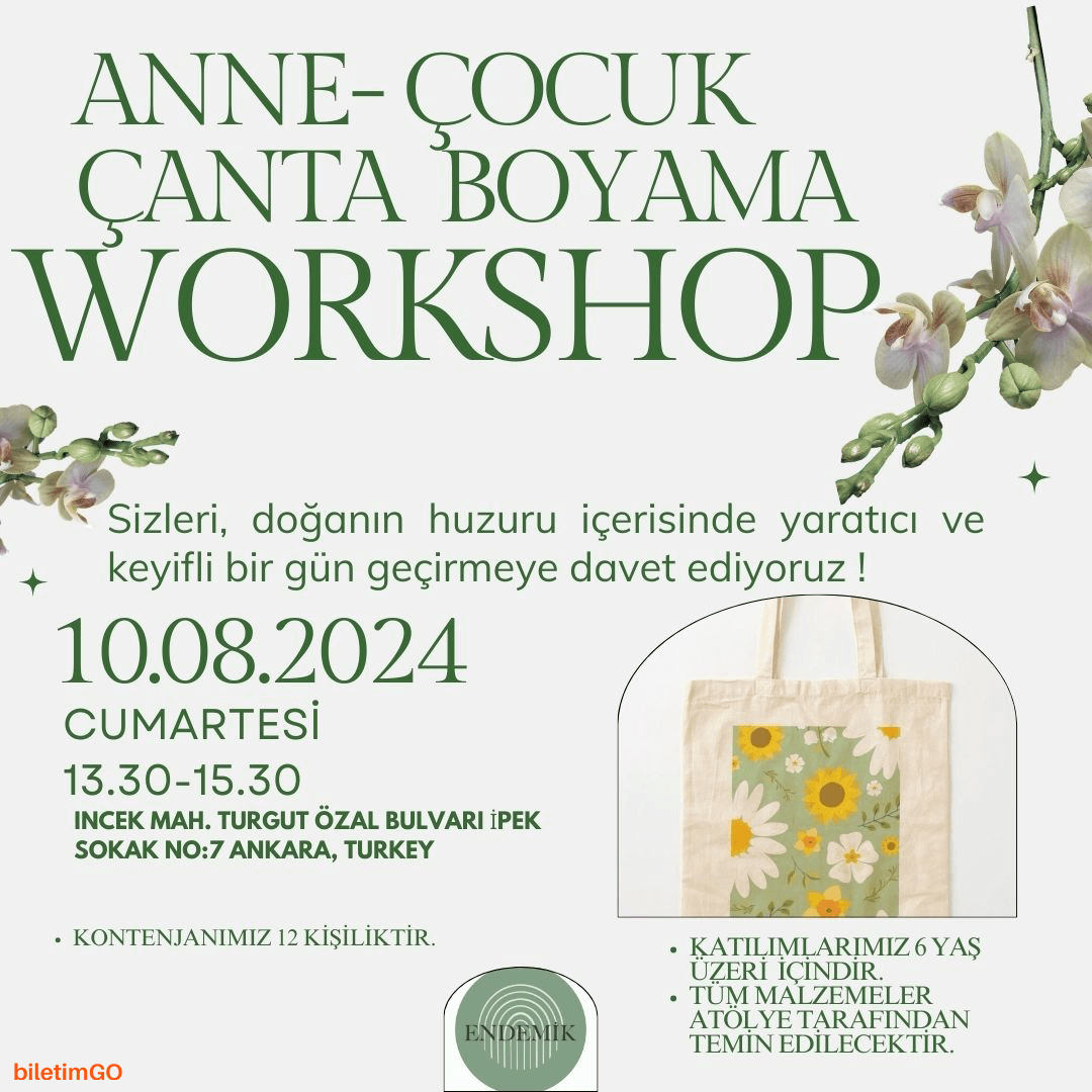 Anne Çocuk Çanta Boyama Workshop