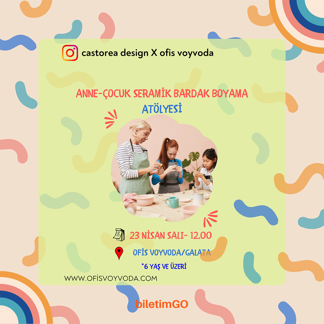Anne-Çocuk Seramik Boyama Atölyesi (23 Nisan Özel)