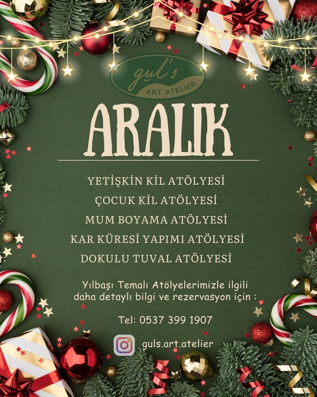 Gül’s Art Atelier Yılbaşı Atölyeleri - Aralık