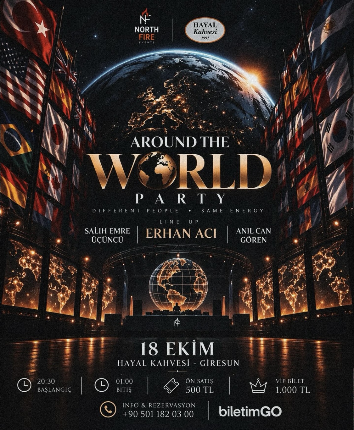 Around the World Party etkinlik afişi