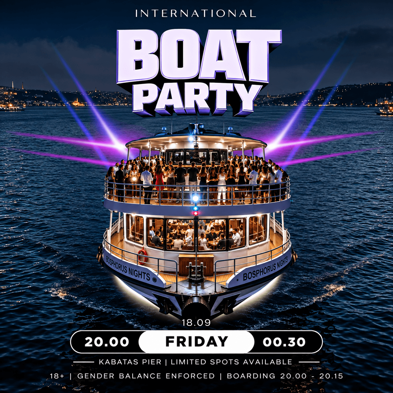 Back to City International Boat Party