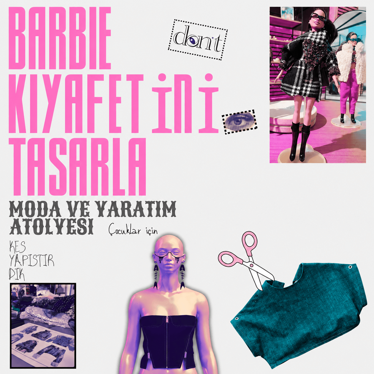 Barbie Kıyafetini Tasarla Atölyesi (Çocuklar için)