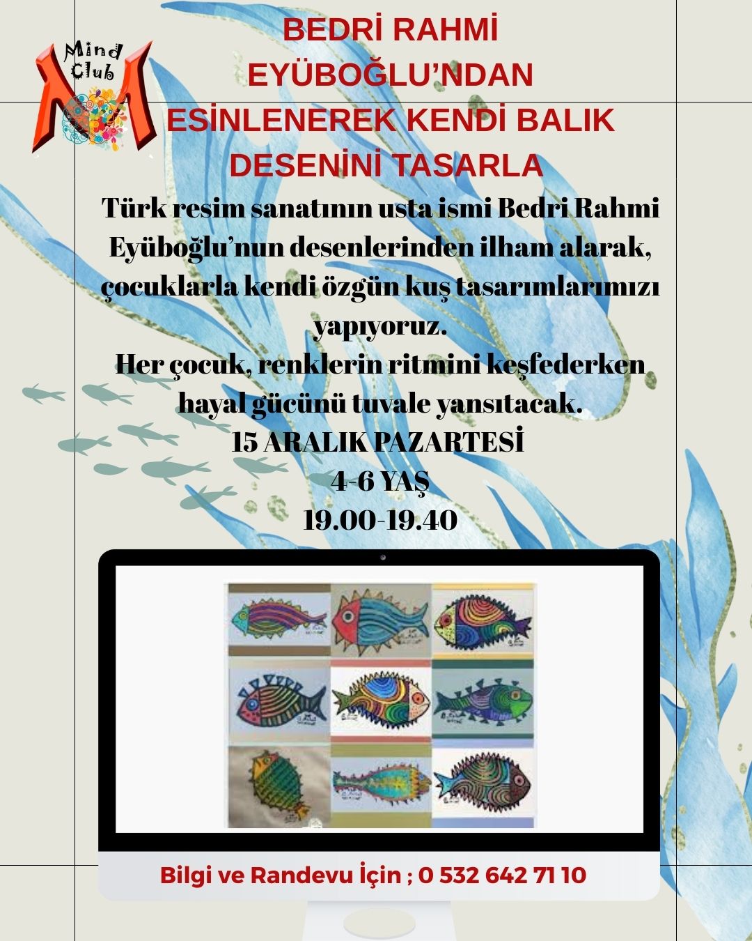 Bedri Rahmi Eyüboğlu'ndan Esinlenerek Kendi Balık Desenini Tasarla