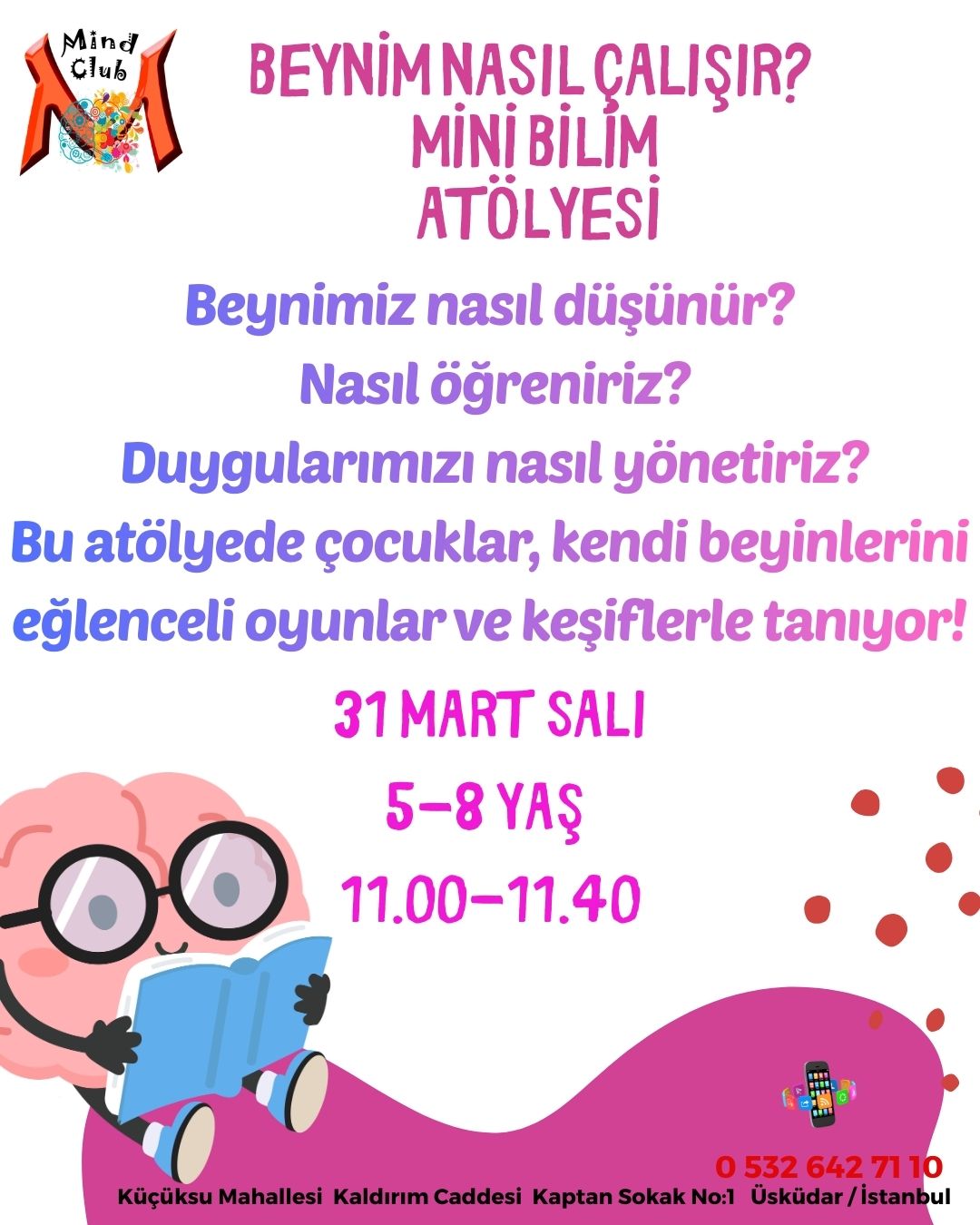 BEYNİM NASIL ÇALIŞIR MİNİ BİLİM ATÖLYESİ