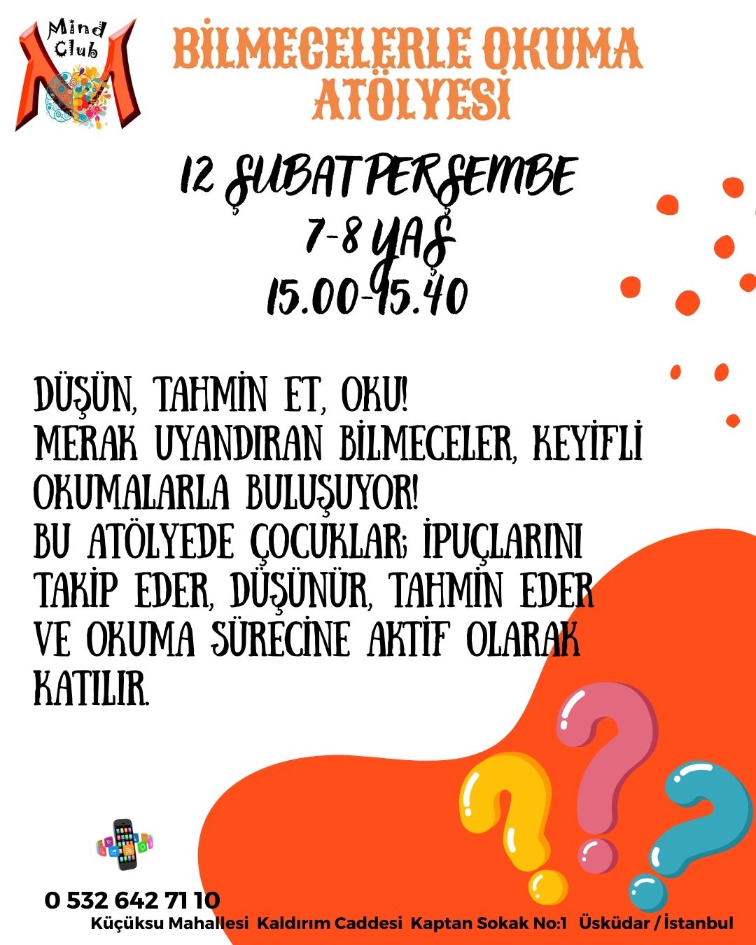 Bilmecelerle Okuma Atölyesi