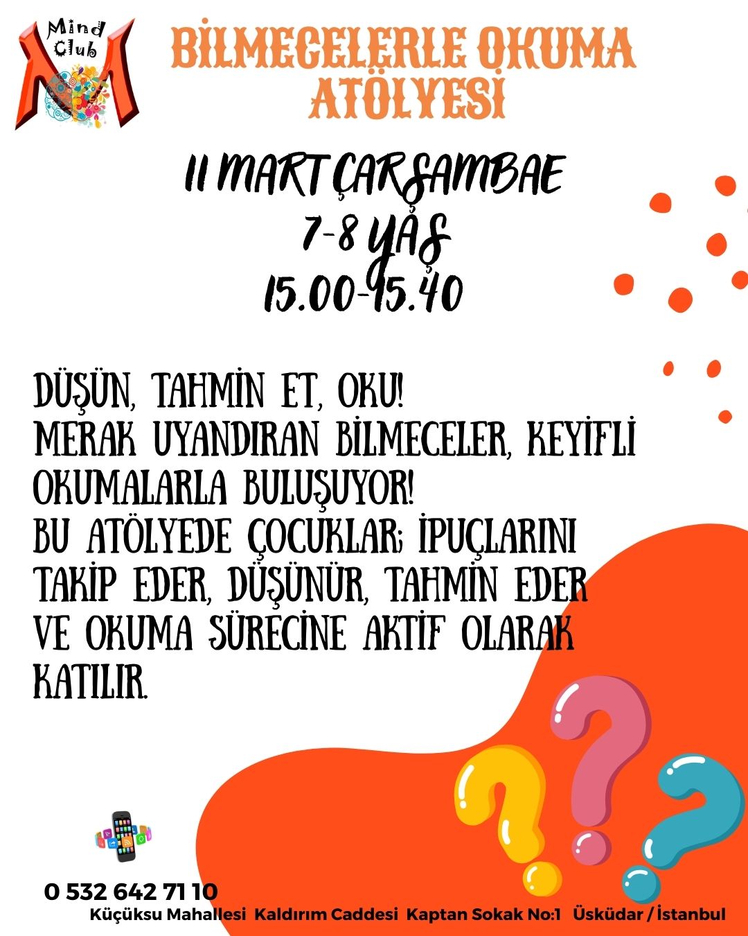 Bilmecelerle Okuma Atölyesi