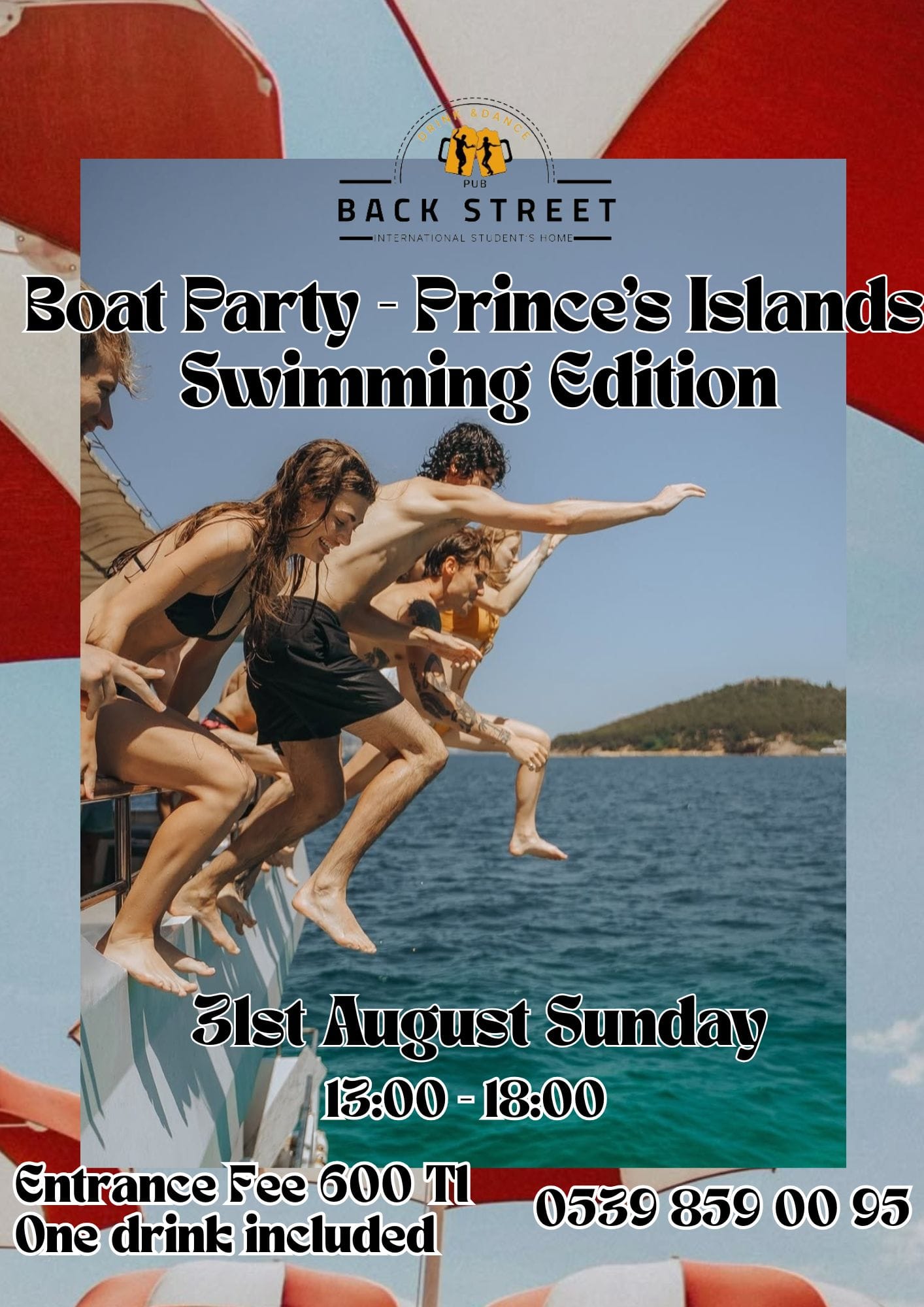 Boat party princes islands swimming edition