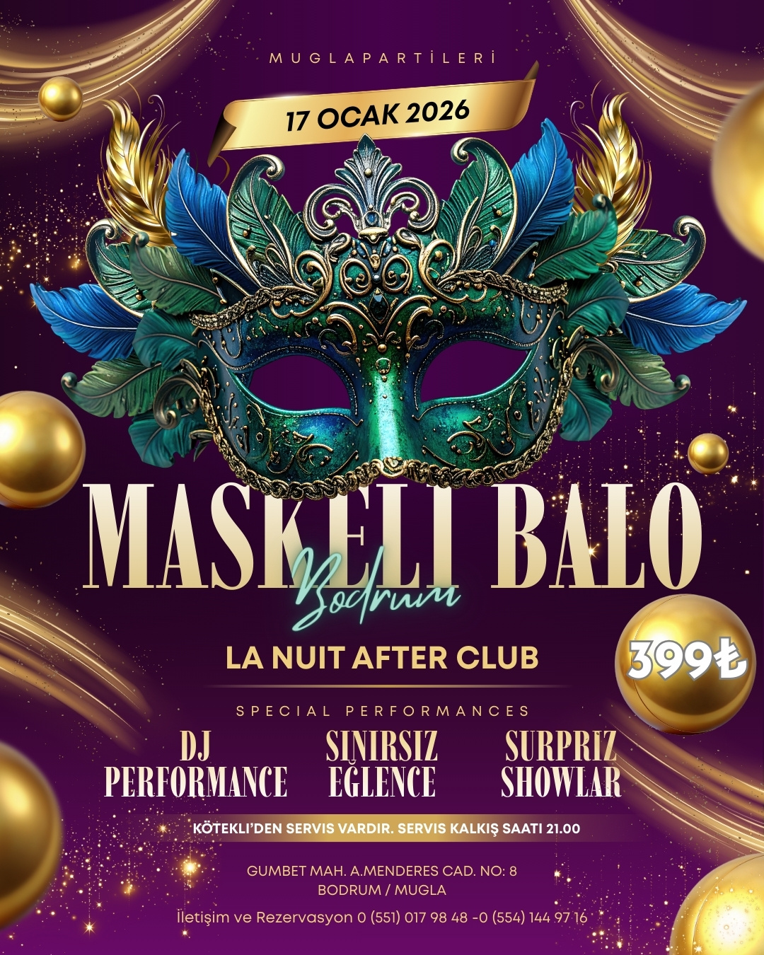 Bodrum'da Maskeli Balo