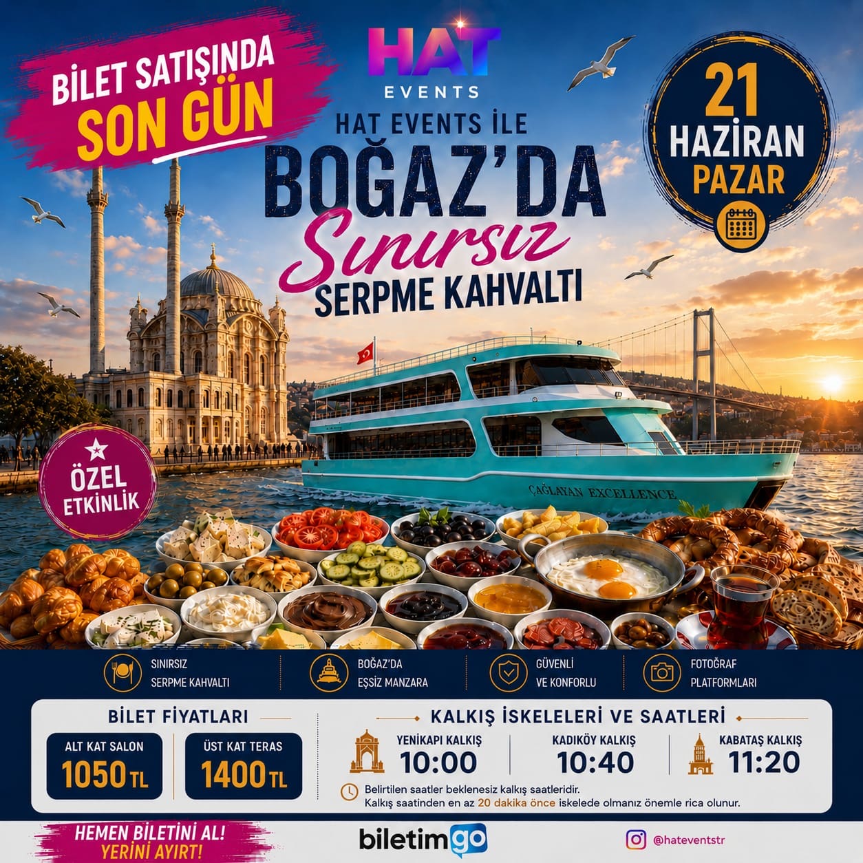 Boğazda Sınırsız Serpme Kahvaltı