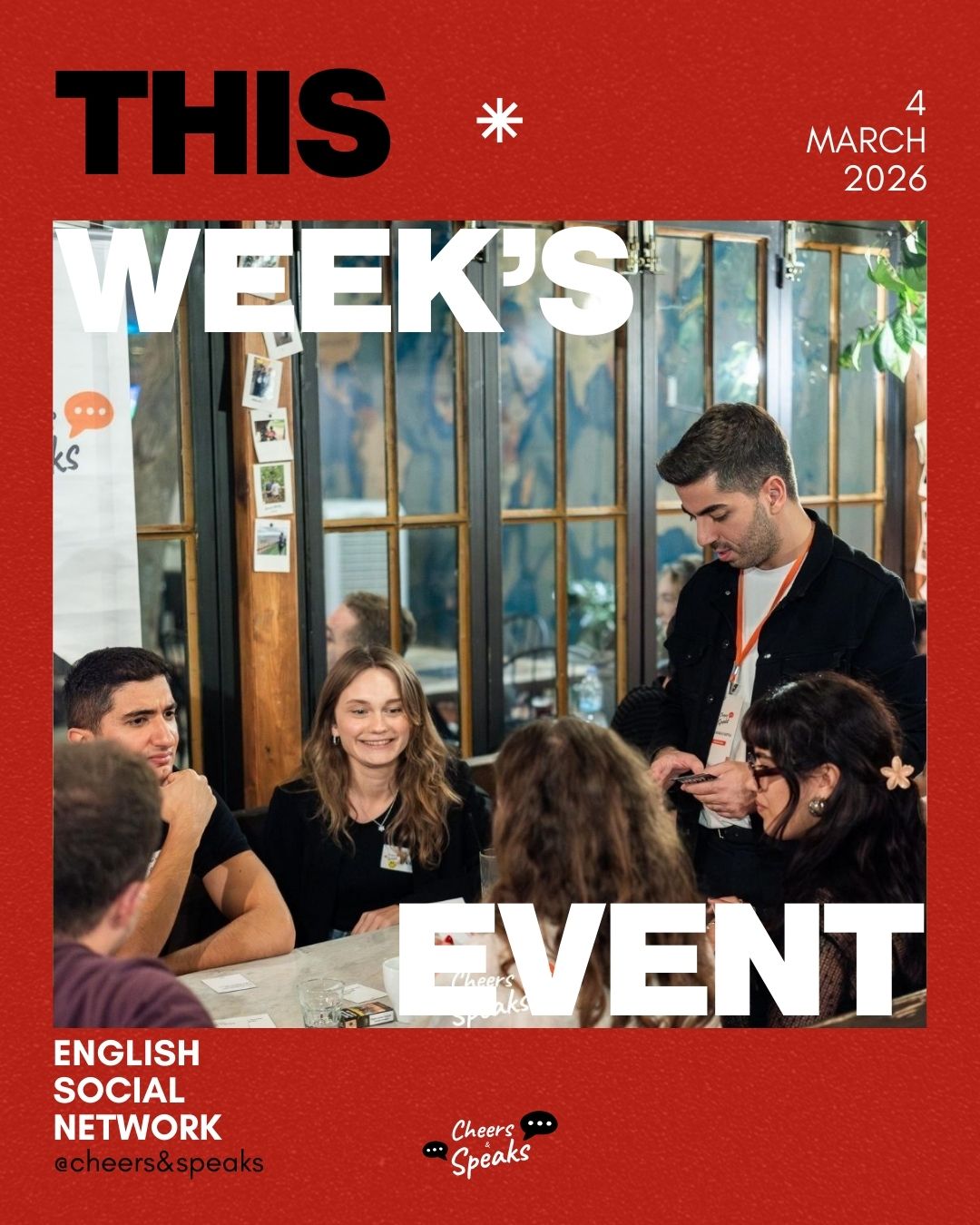 Cheers & Speaks | English Speaking Events
