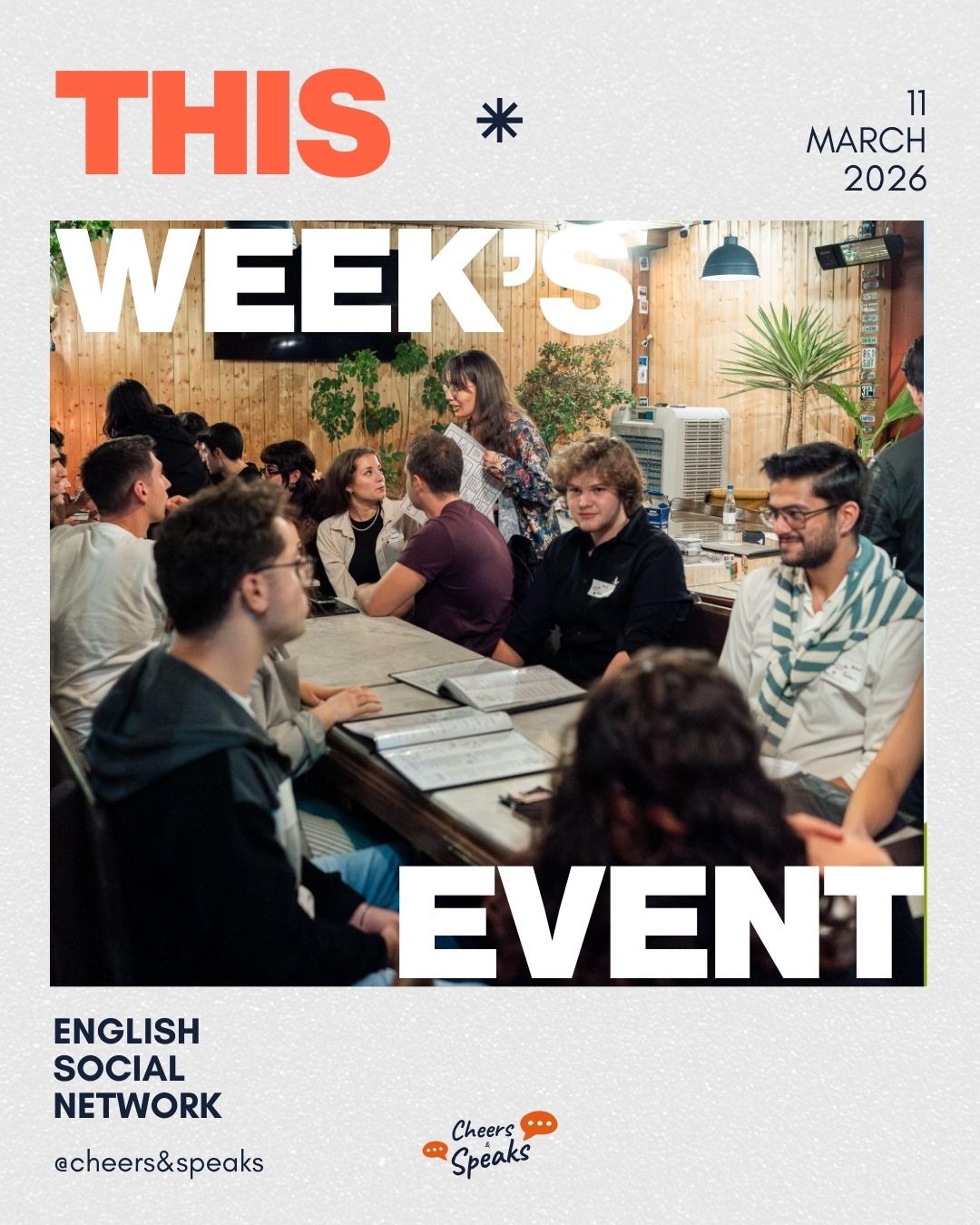 Cheers & Speaks | English Speaking Events