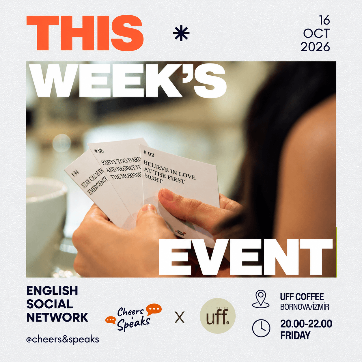 Cheers & Speaks | English Speaking Events