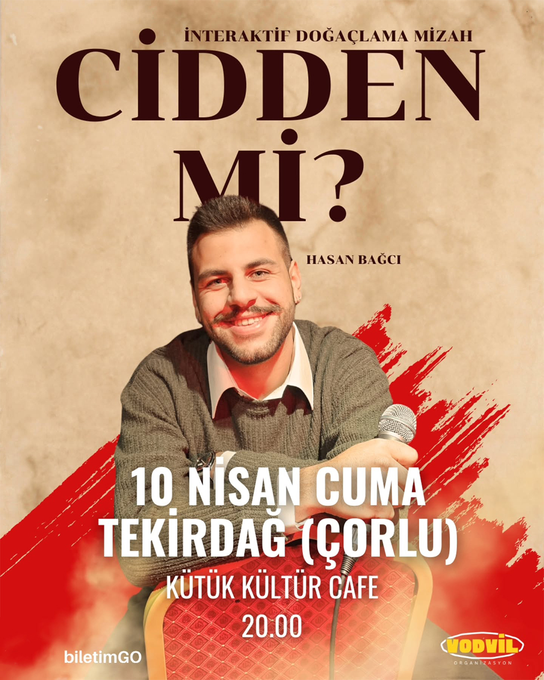 KÜTÜK KÜLTÜR CAFE - CİDDEN Mİ? - İnteraktif Doğaçlama Mizah - Hasan Bağcı
