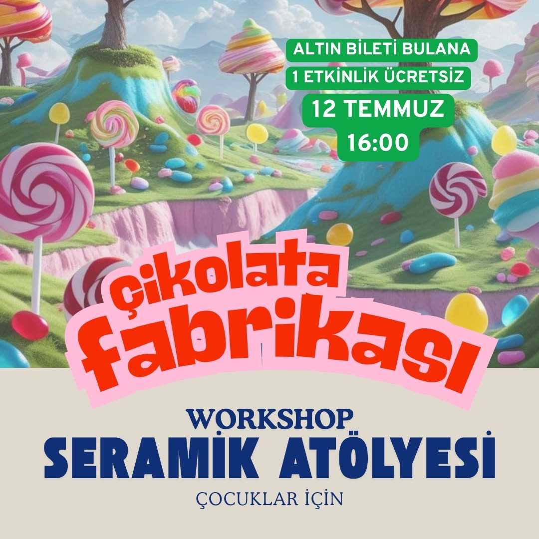 Çikolata fabrikasi konseptli seramik etkinliği (çocuklar için)