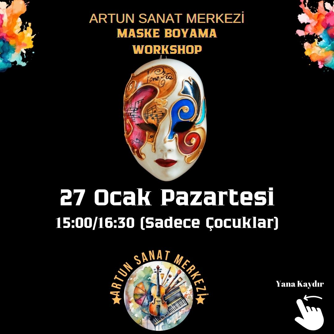 Çocuklar İçin Maske Boyama Workshop