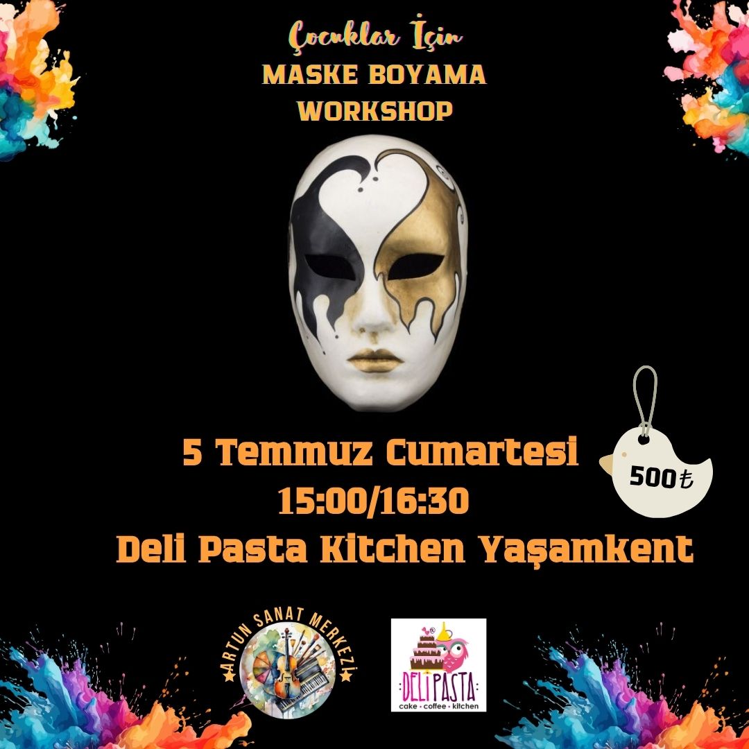 Çocuklar İçin Maske Boyama Workshop