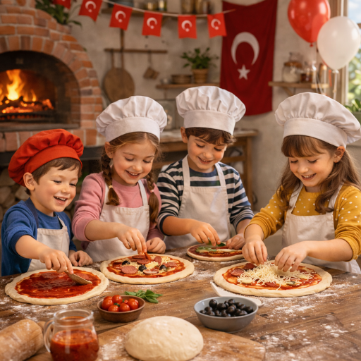 Çocuklar İçin Pizza Atölye