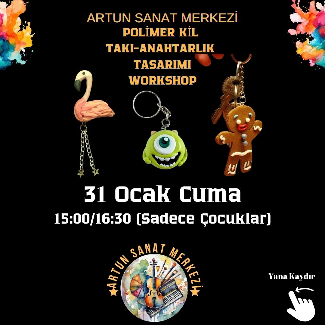 Çocuklar İçin Polimer Kil Takı-Anahtarlık Tasarımı Workshop