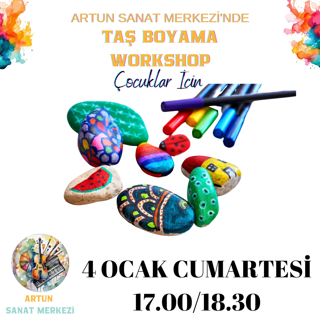 Çocuklar için Taş Boyama Workshop