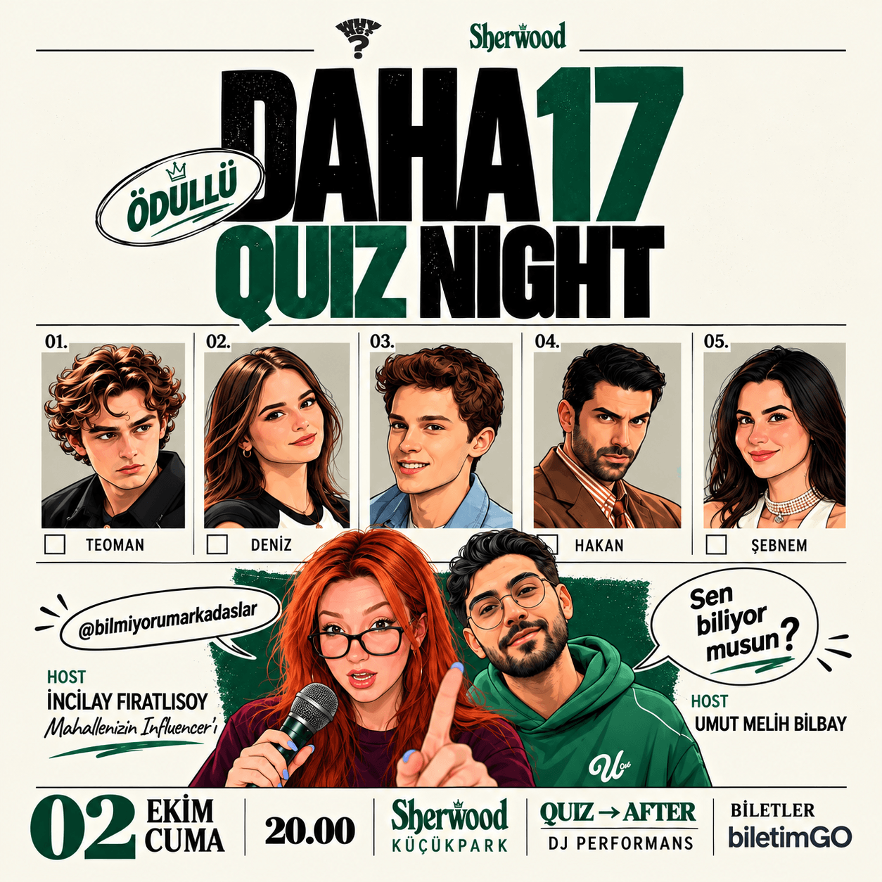DAHA 17 QUIZ NIGHT (ÖDÜLLÜ)
