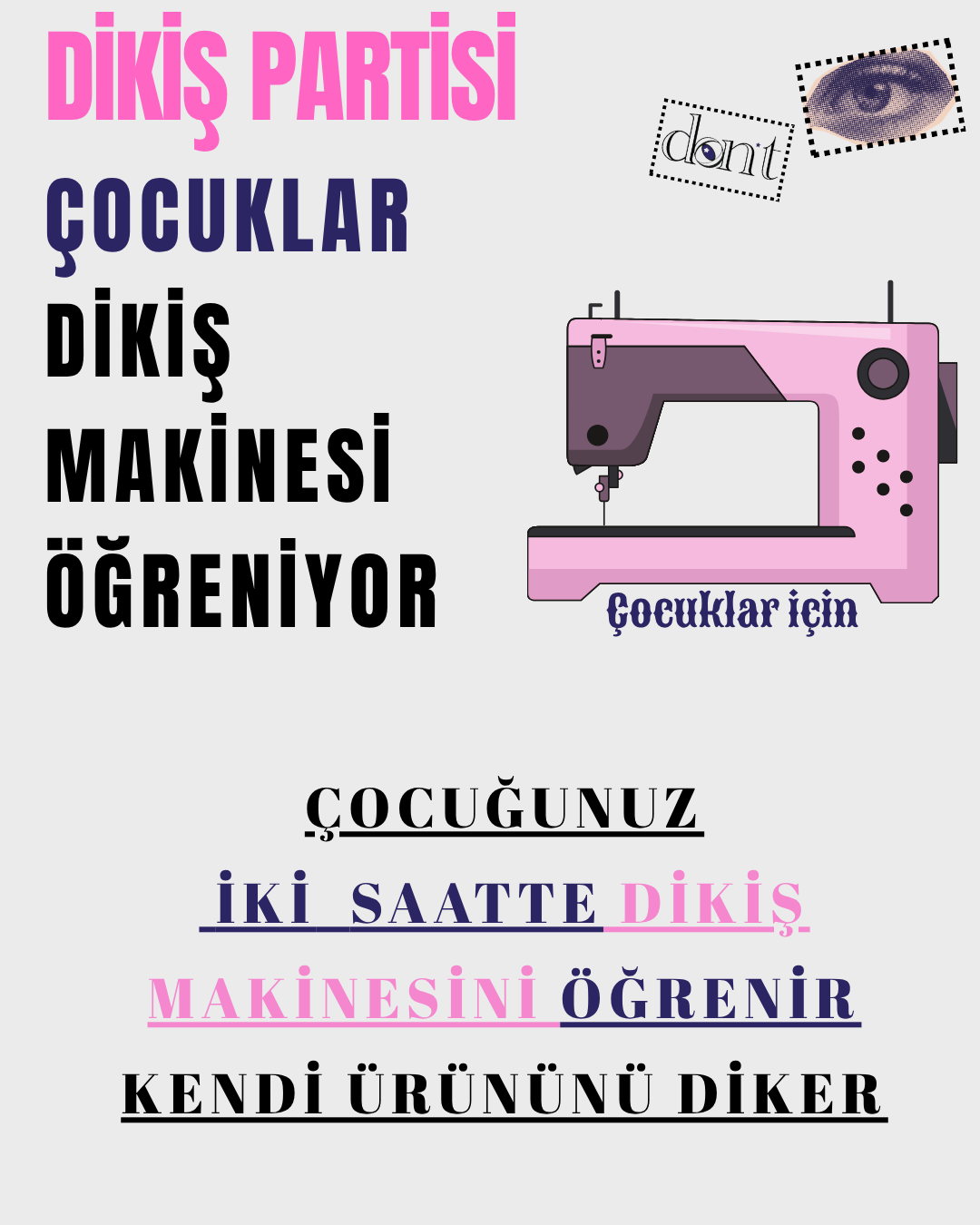 DİKİŞ PARTİSİ-ÇOCUKLAR DİKİŞ MAKİNESİ ÖĞRENİYOR