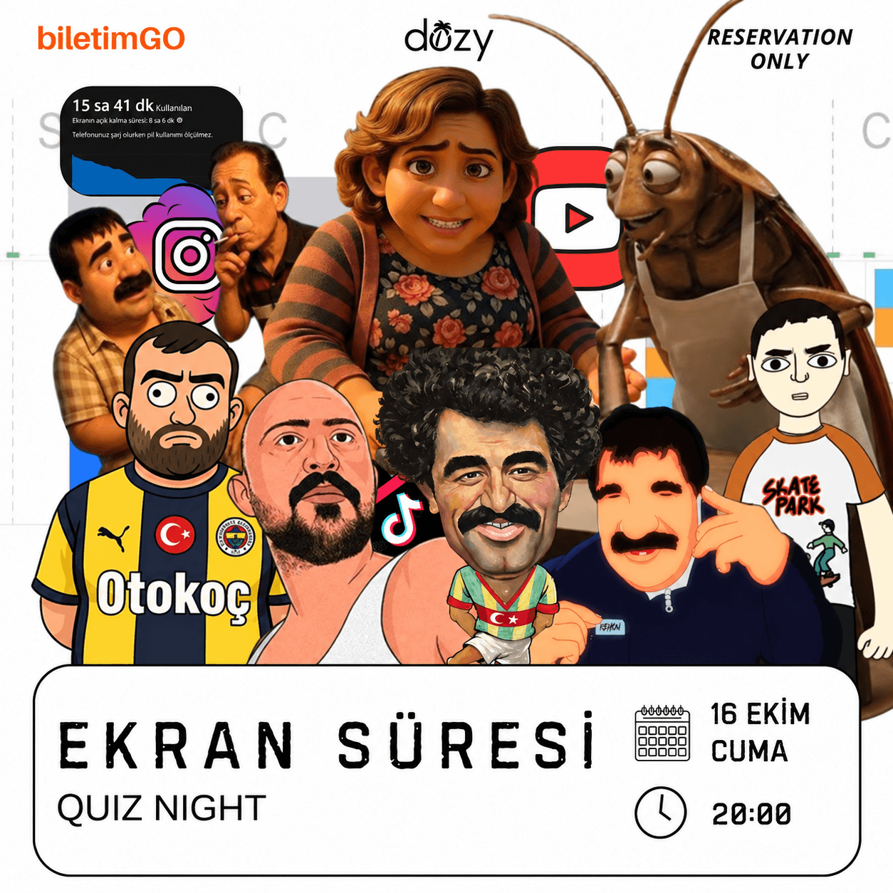 Dozy Cocktail Ekran Süresi Quiz Night
