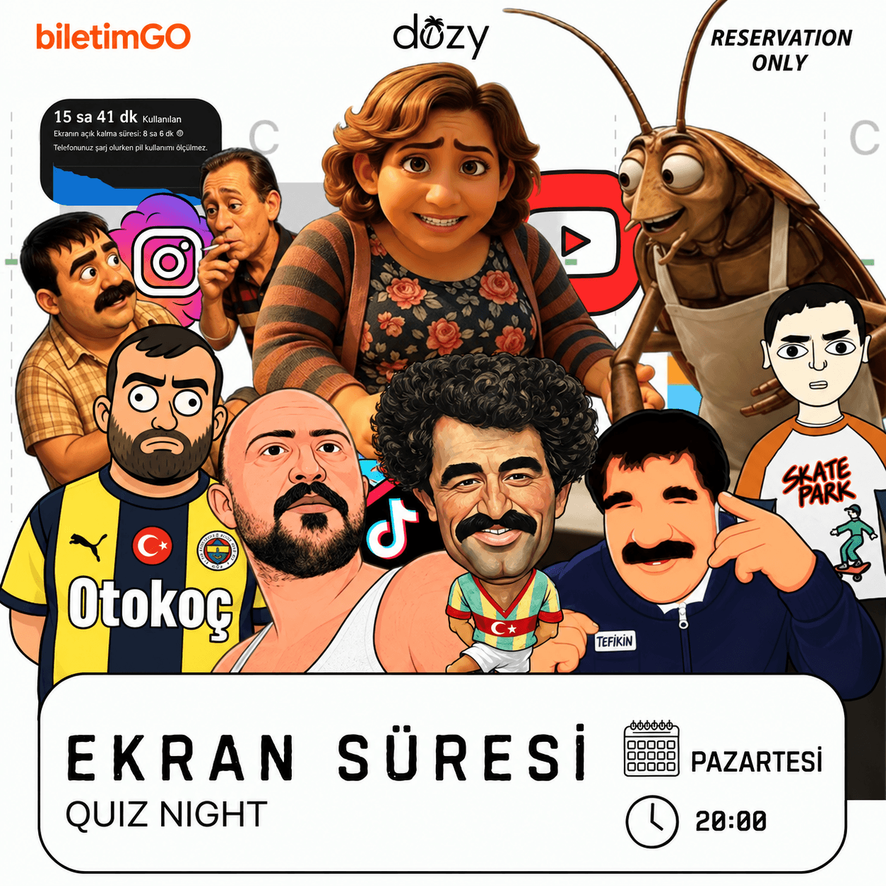 Dozy Cocktail Ekran Süresi Quiz Night