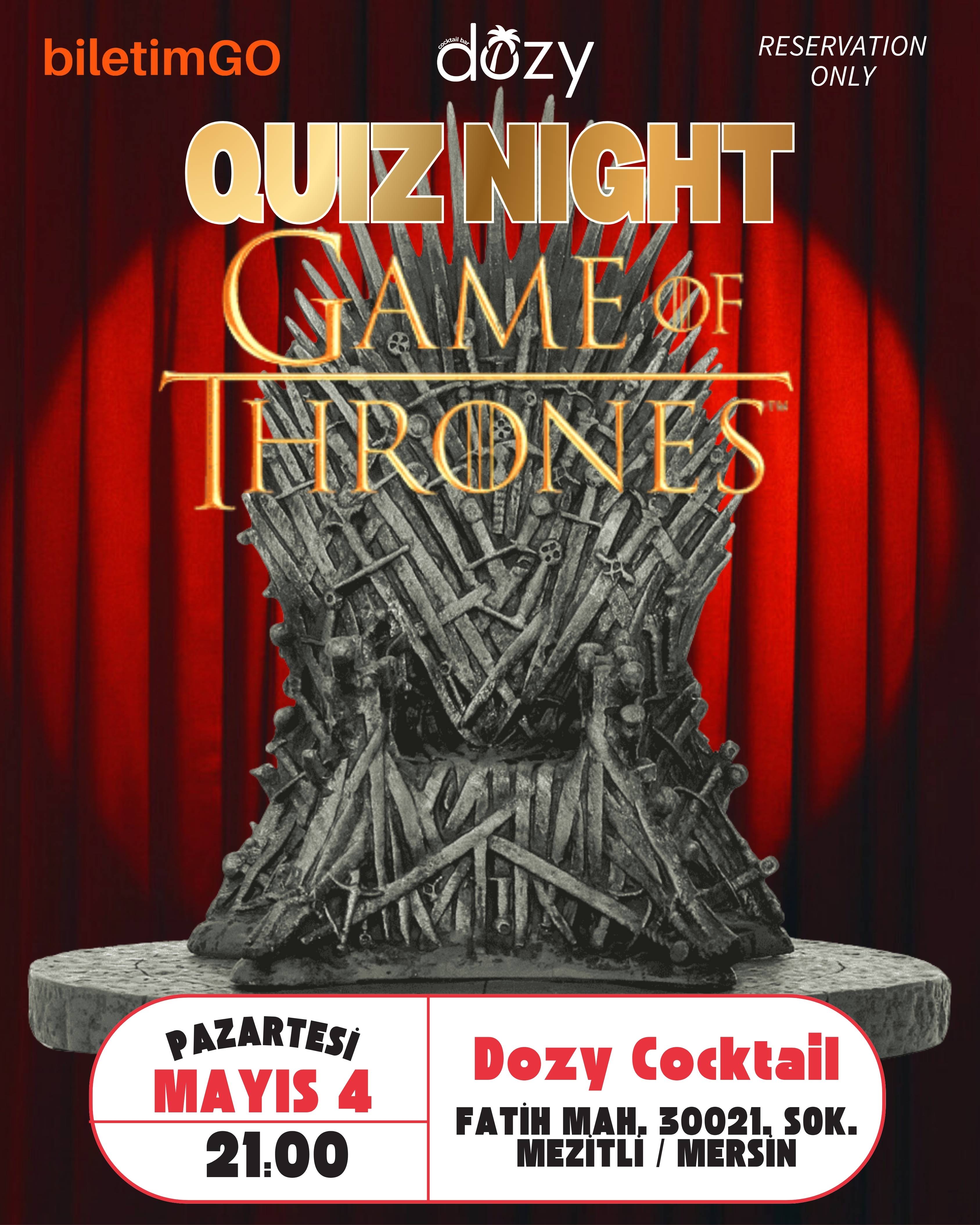 Game of Thrones Quiz Night