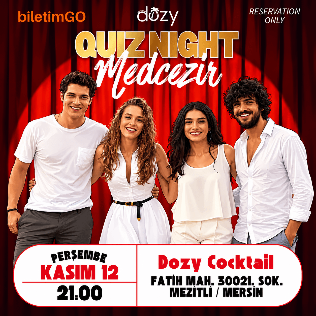 Dozy Cocktail Medcezir Quiz Night