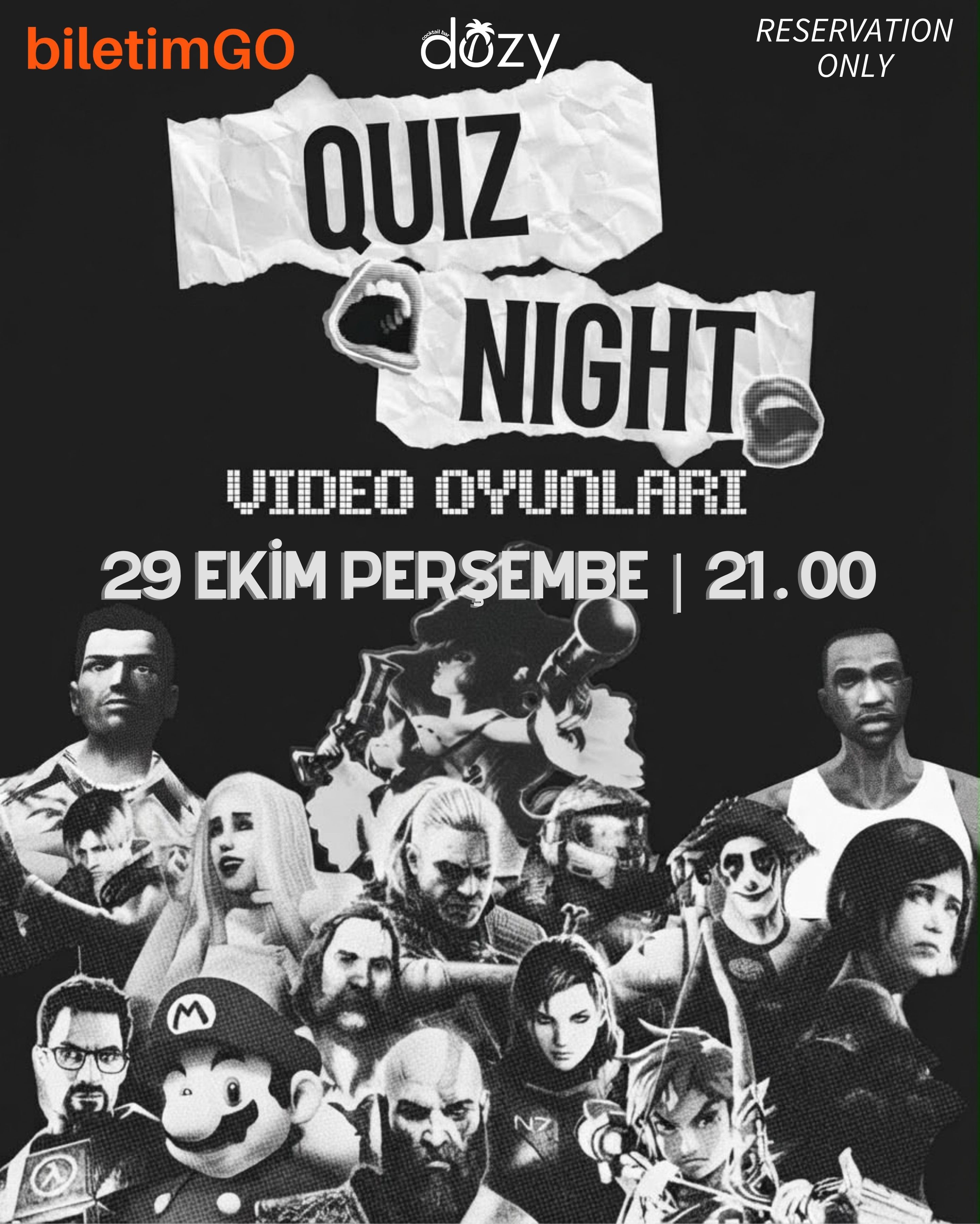 Dozy Cocktail Video Oyunları Quiz Night