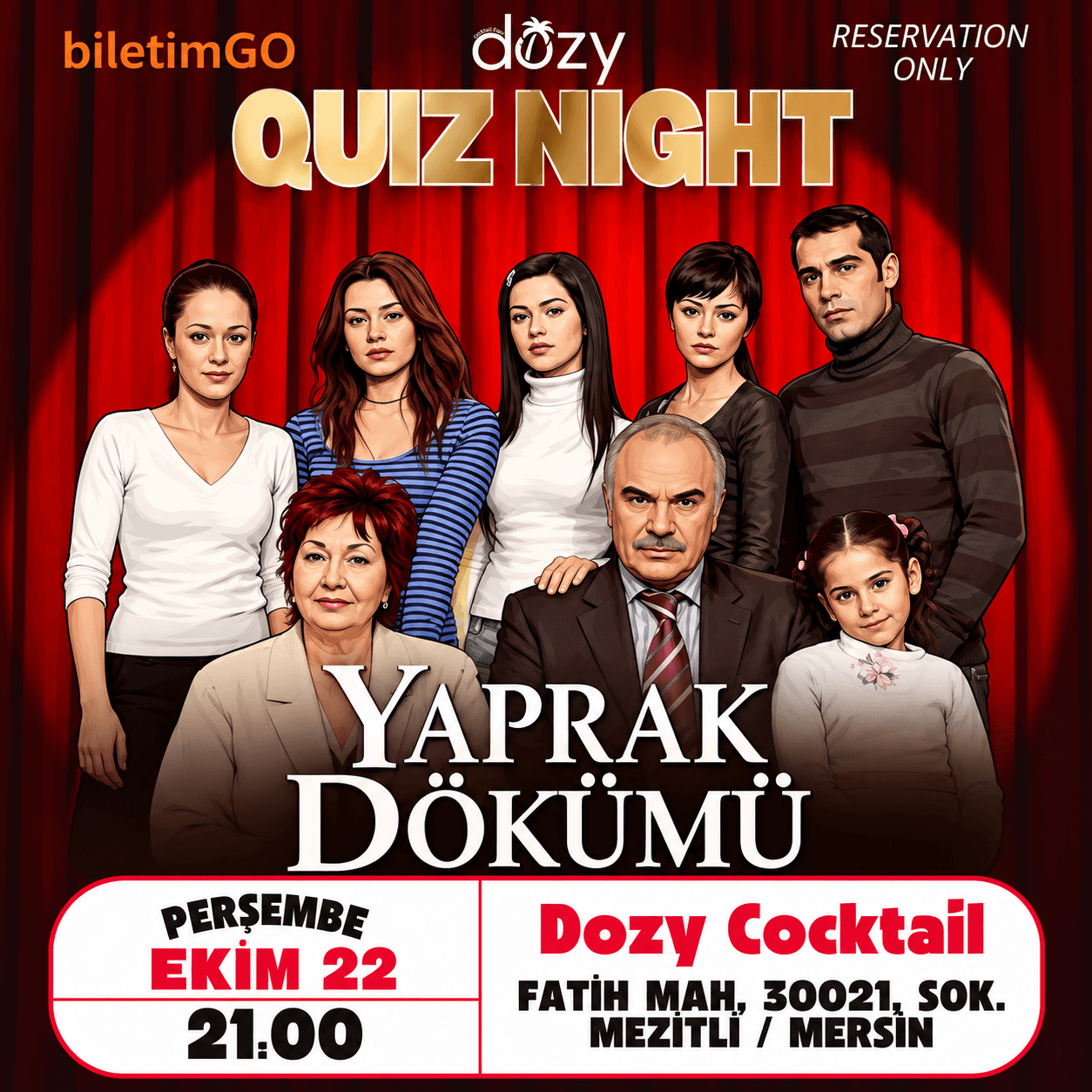 Dozy Cocktail Yaprak Dökümü Quiz Night