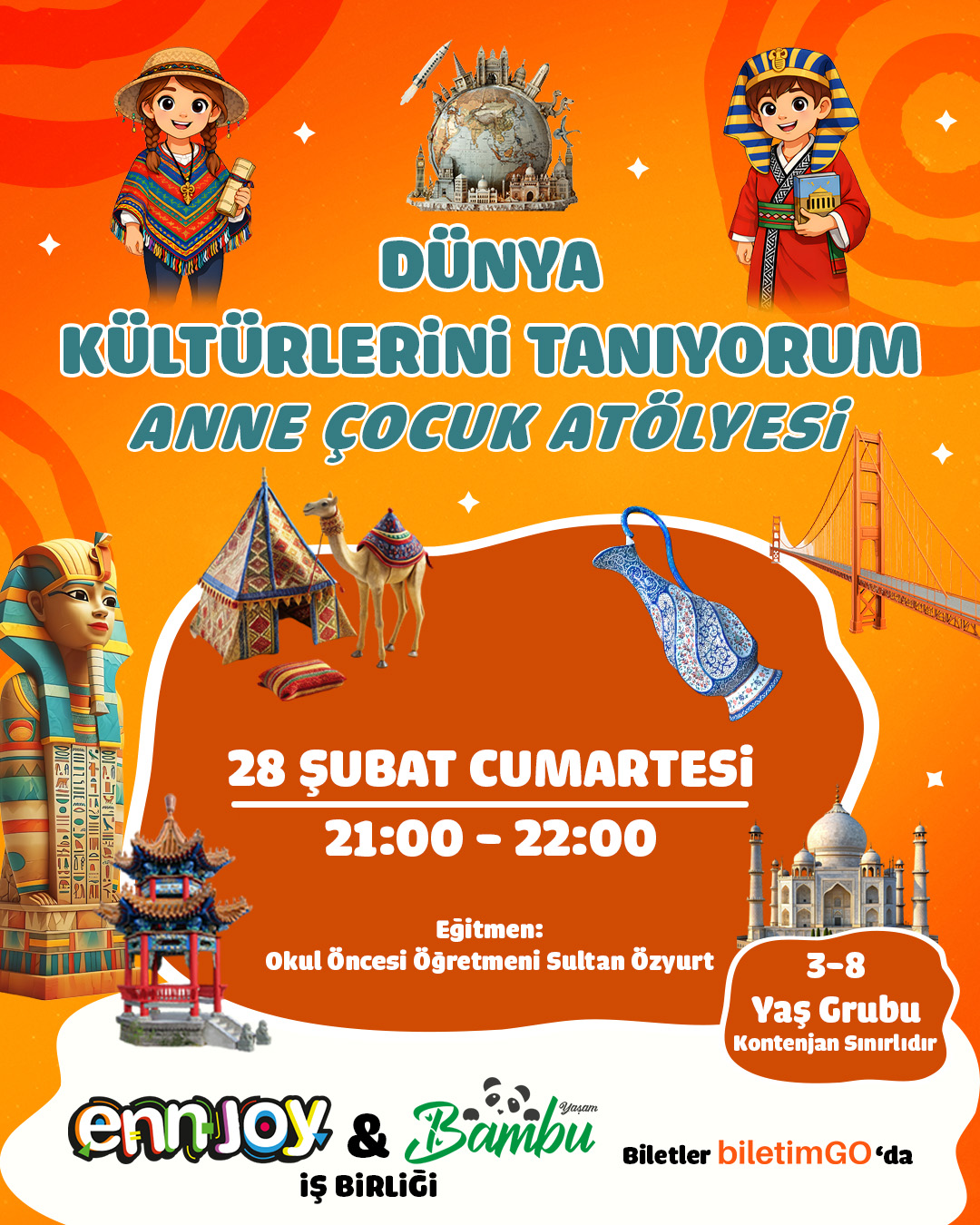 DÜNYA KÜLTÜRLERİNİ TANIYORUM ANNE ÇOCUK ATÖLYESİ